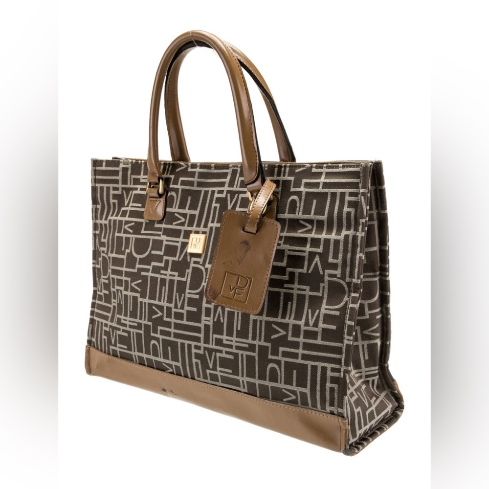 DIANE VON FURSTENBERG Canvas Top Handle Bag - Picture 3 of 9